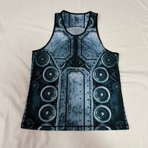 INKnBURN Singlet Men's Size Large Tank Pattern Blue Tank Top Running